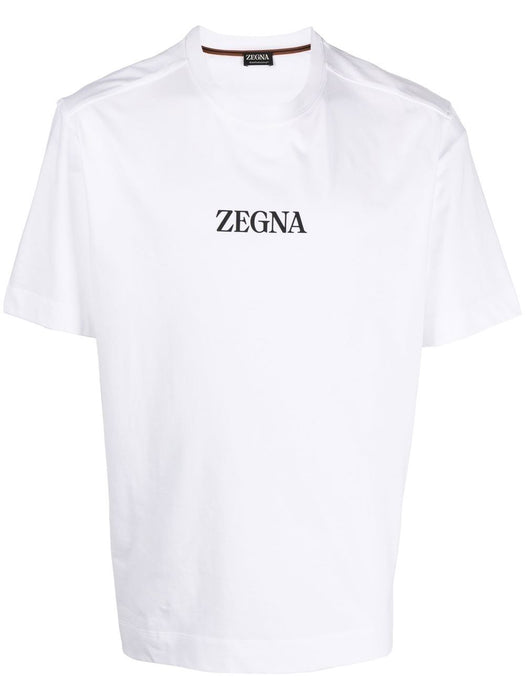 logo-print crew-neck T-shirt E7364-A777 N01 ZEGNA 