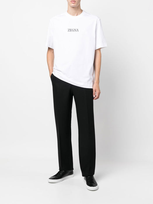 logo-print crew-neck T-shirt E7364-A777 N01 ZEGNA 