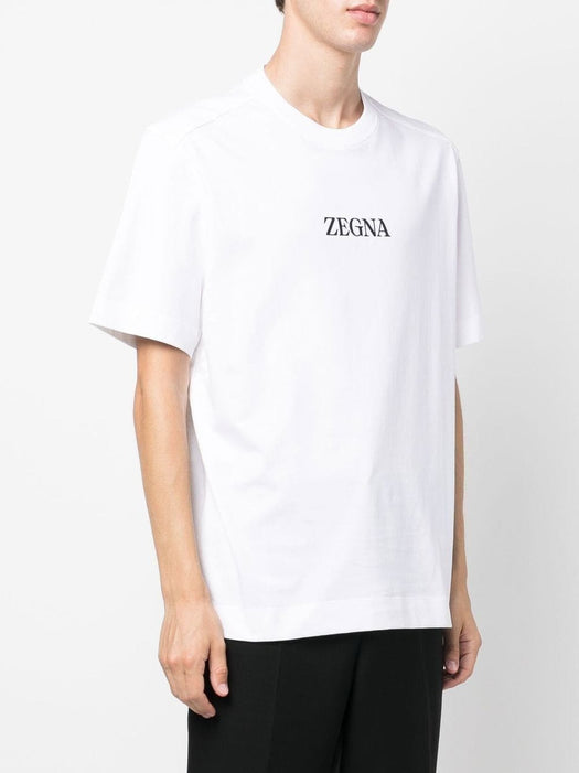 logo-print crew-neck T-shirt E7364-A777 N01 ZEGNA 