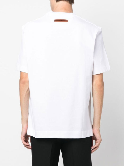 logo-print crew-neck T-shirt E7364-A777 N01 ZEGNA 