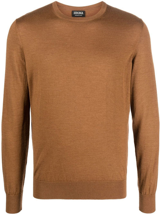 crew neck cashmere-silk jumper E8J00-110 N95 ZEGNA 