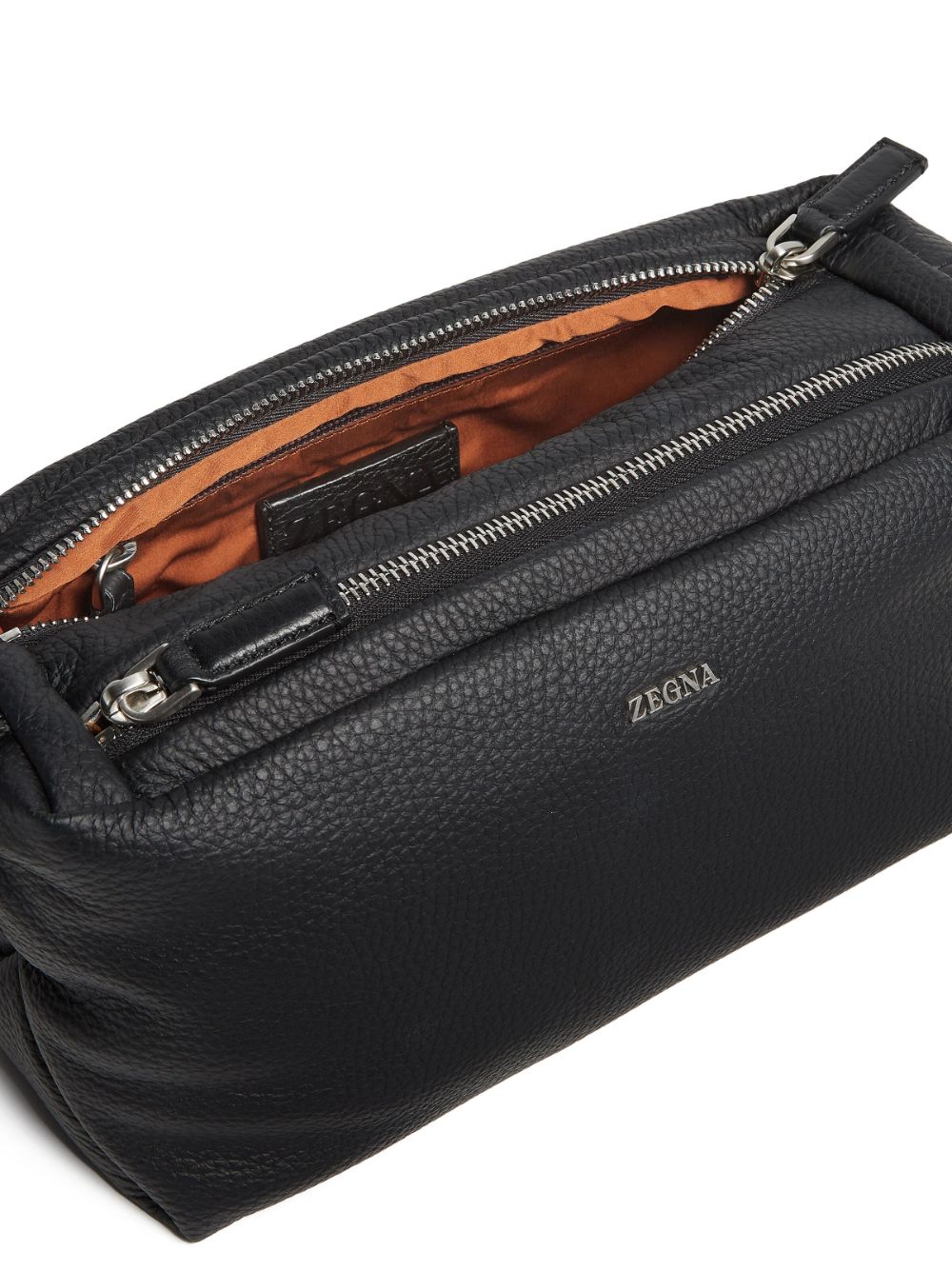logo-plaque leather clutch LHCVM-E1848Z NER ZEGNA 