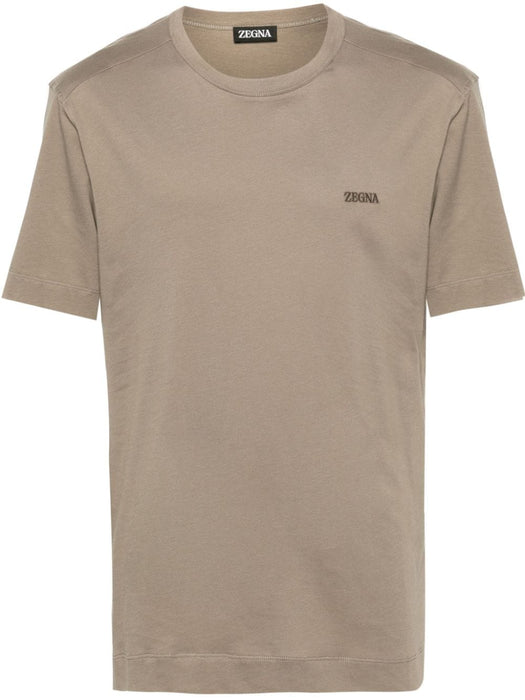 logo-embroidered cotton T-shirt UD360A7-D760 N07 ZEGNA 