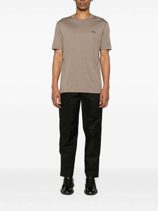 logo-embroidered cotton T-shirt UD360A7-D760 N07 ZEGNA 