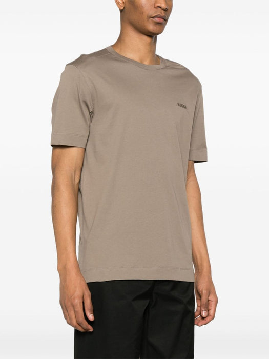logo-embroidered cotton T-shirt UD360A7-D760 N07 ZEGNA 