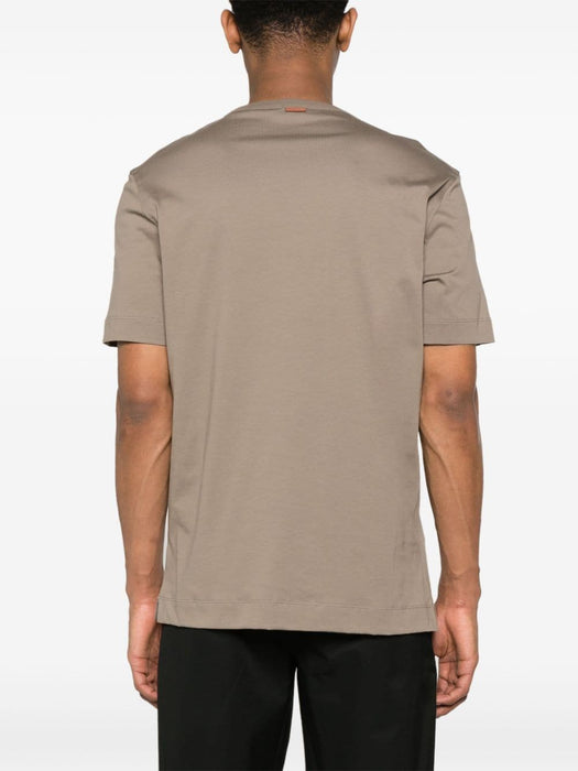 logo-embroidered cotton T-shirt UD360A7-D760 N07 ZEGNA 