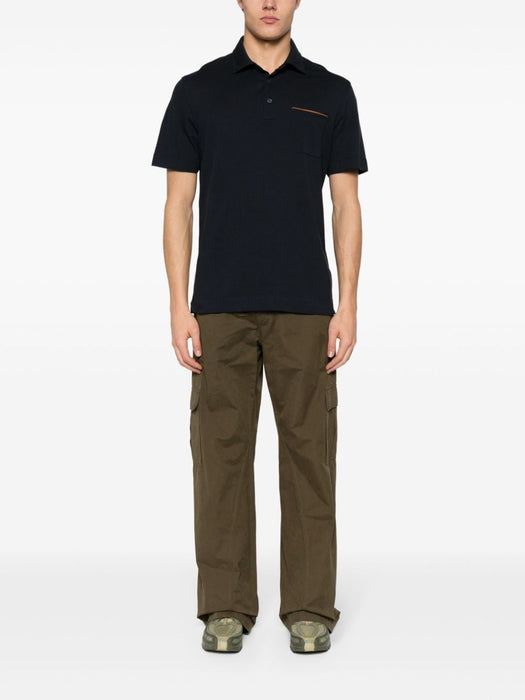 chest-pocket cotton polo shirt UD392A7-D752 B09 ZEGNA 