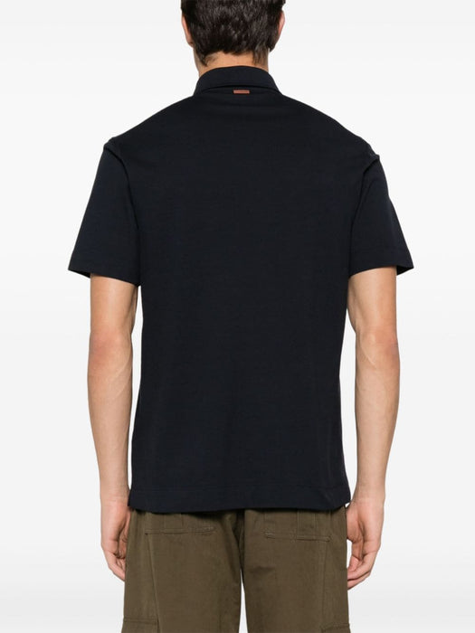 chest-pocket cotton polo shirt UD392A7-D752 B09 ZEGNA 