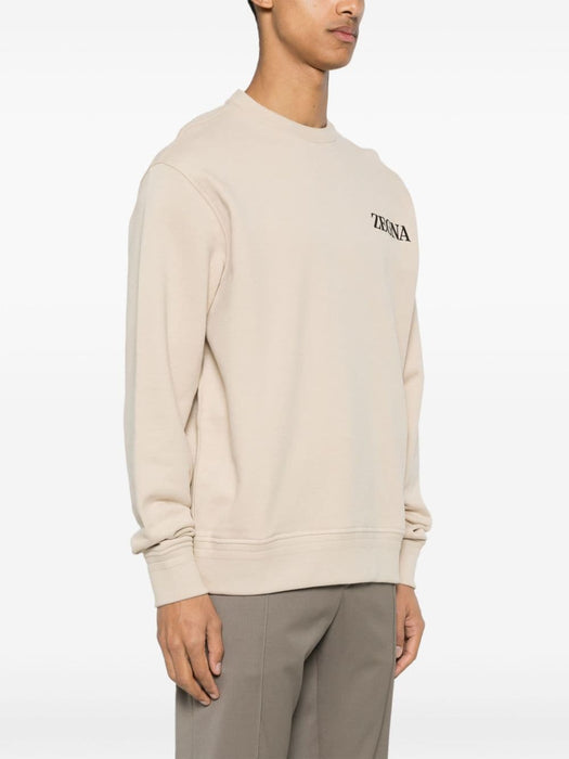 rubberised-logo cotton sweatshirt UD522A7-D872 N03 ZEGNA 