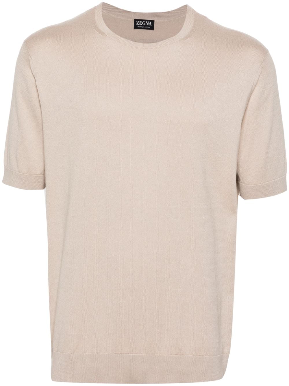 crew-neck knitted cotton T-shirt UDC90A7-C10 N03 ZEGNA 