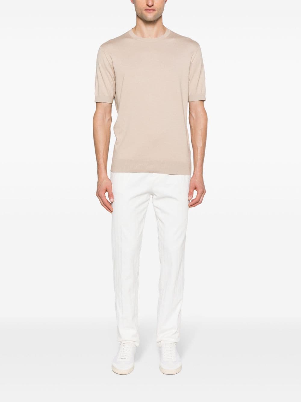 crew-neck knitted cotton T-shirt UDC90A7-C10 N03 ZEGNA 