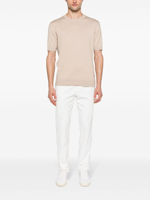 crew-neck knitted cotton T-shirt UDC90A7-C10 N03 ZEGNA 