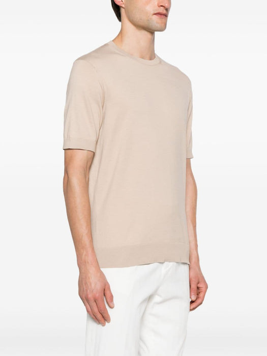 crew-neck knitted cotton T-shirt UDC90A7-C10 N03 ZEGNA 