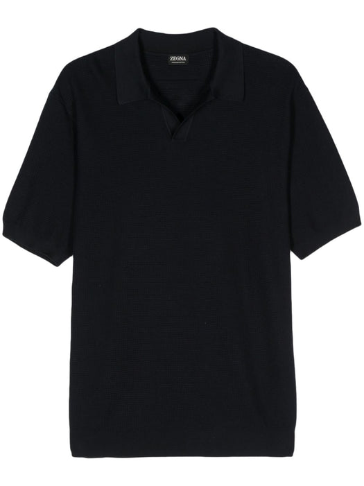 open-knit cotton polo shirt UDC95A7-C32 B09 ZEGNA 