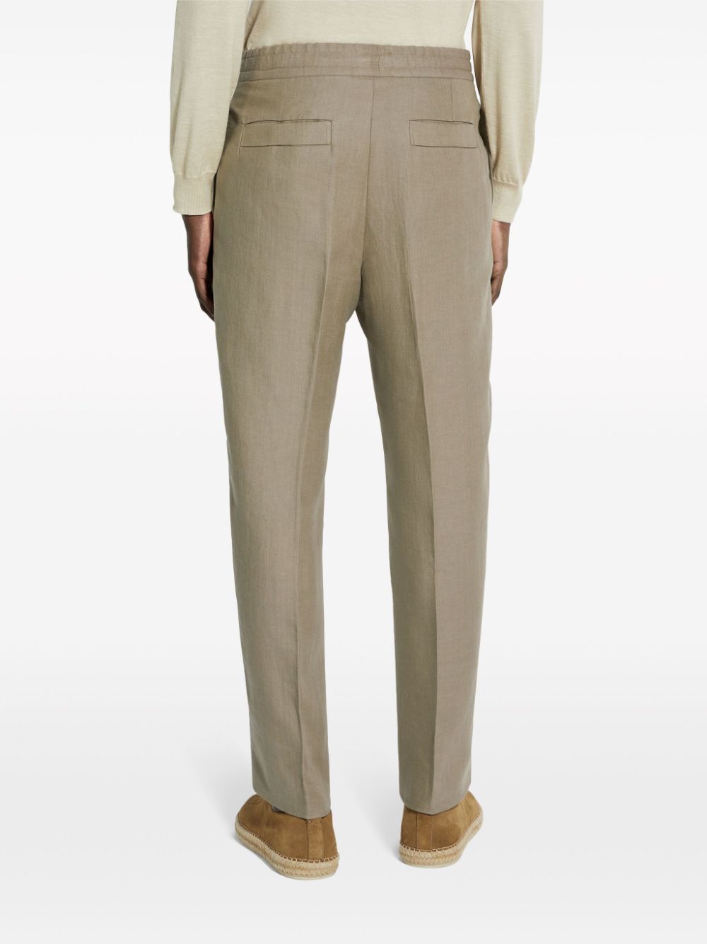 Oasi tapered-leg linen trousers RUDI18A7-TZ32 V03 ZEGNA 