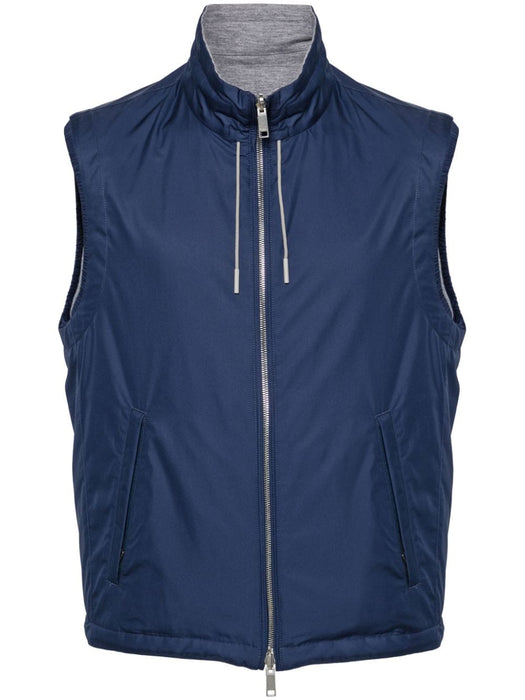 reversible zip-up vest UDT33A7-7110B B07R ZEGNA 