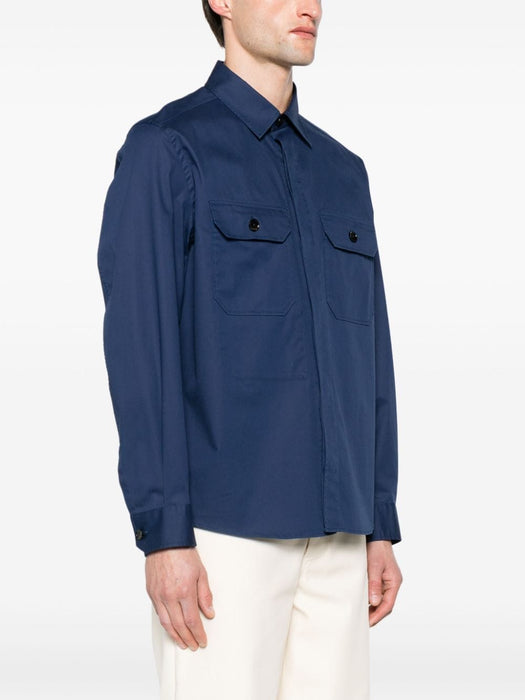patch-pocket twill shirt UDV16A7-SOT8 B07 ZEGNA 
