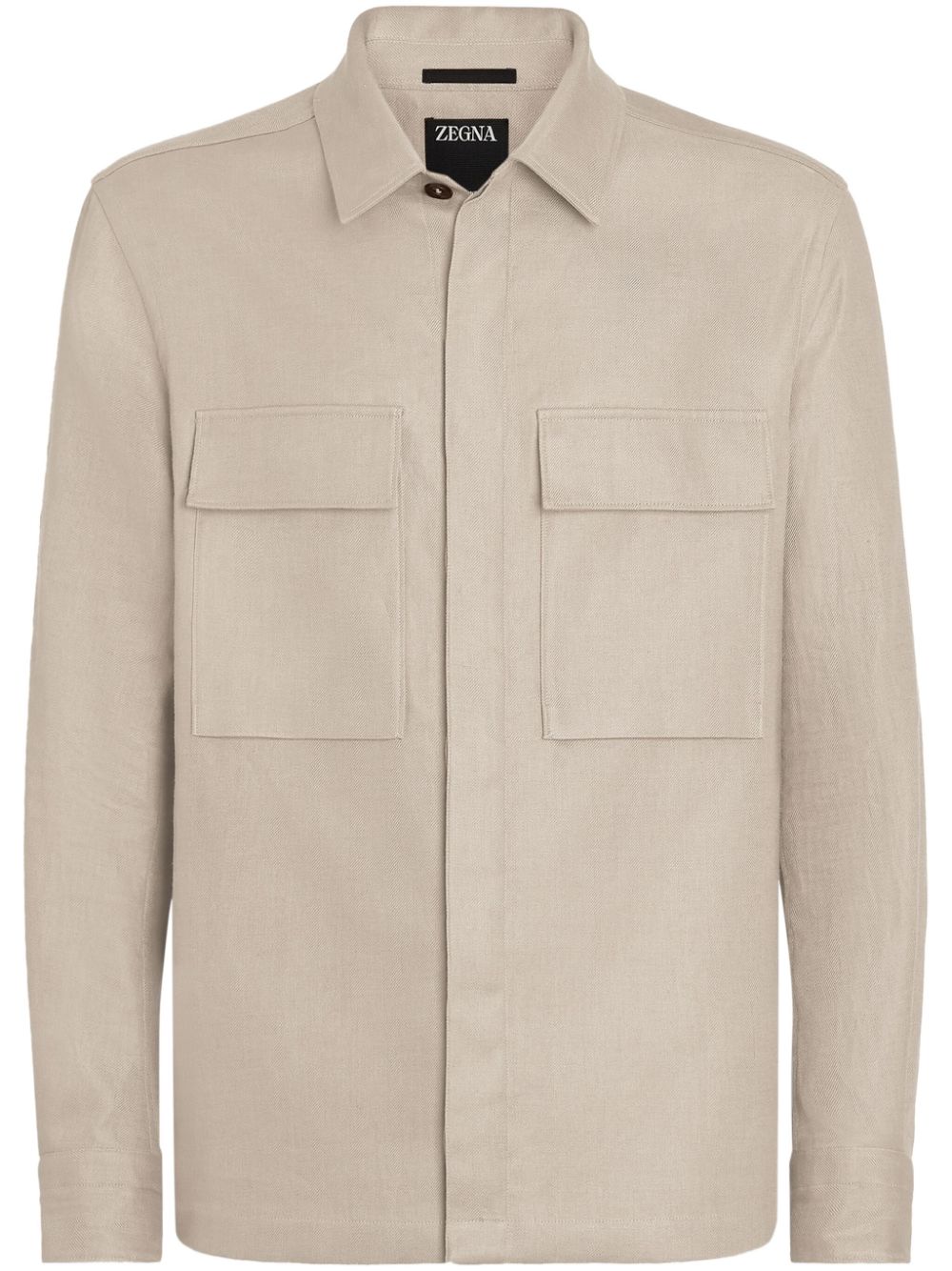 chest-pockets linen shirt RUDV60A7-SOT10 N03 ZEGNA 