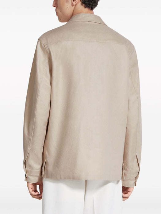chest-pockets linen shirt RUDV60A7-SOT10 N03 ZEGNA 