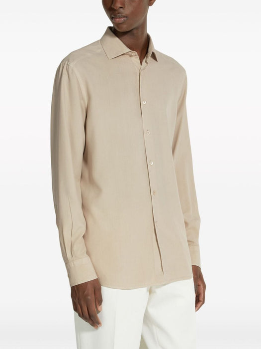 long-sleeve silk shirt UDX42A7-SLF5 N03 ZEGNA 