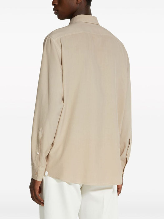 long-sleeve silk shirt UDX42A7-SLF5 N03 ZEGNA 