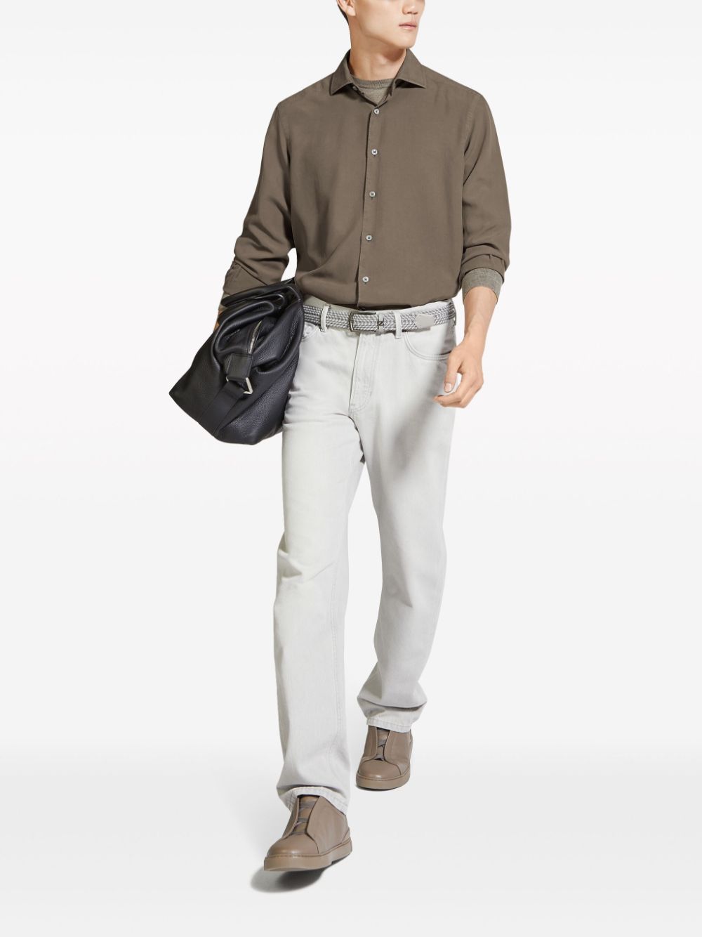 long-sleeve silk shirt UDX42A7-SLF5 N07 ZEGNA 