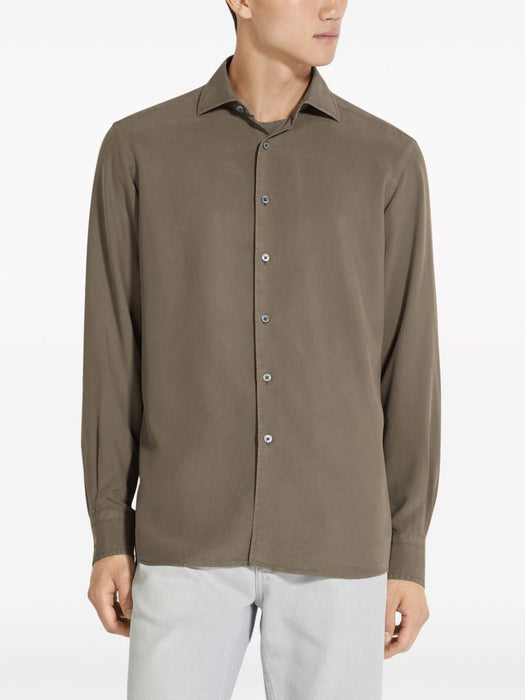 long-sleeve silk shirt UDX42A7-SLF5 N07 ZEGNA 