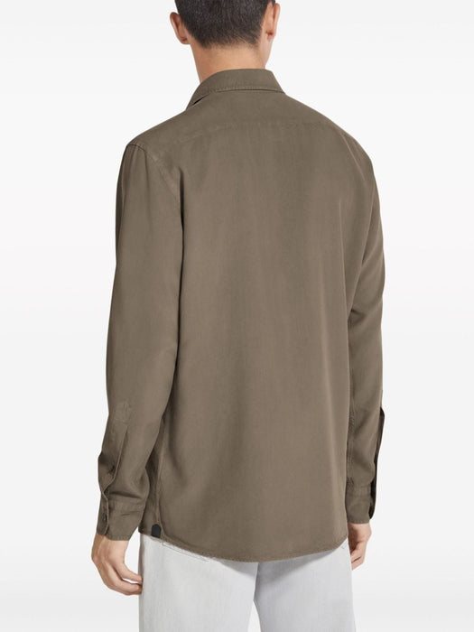 long-sleeve silk shirt UDX42A7-SLF5 N07 ZEGNA 