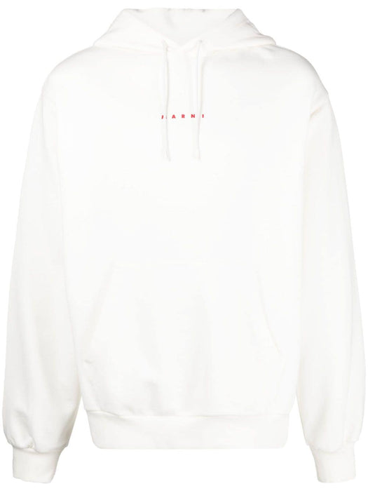 logo-print cotton hoodie FUMU0073P8 USCU87L1W02 MARNI 