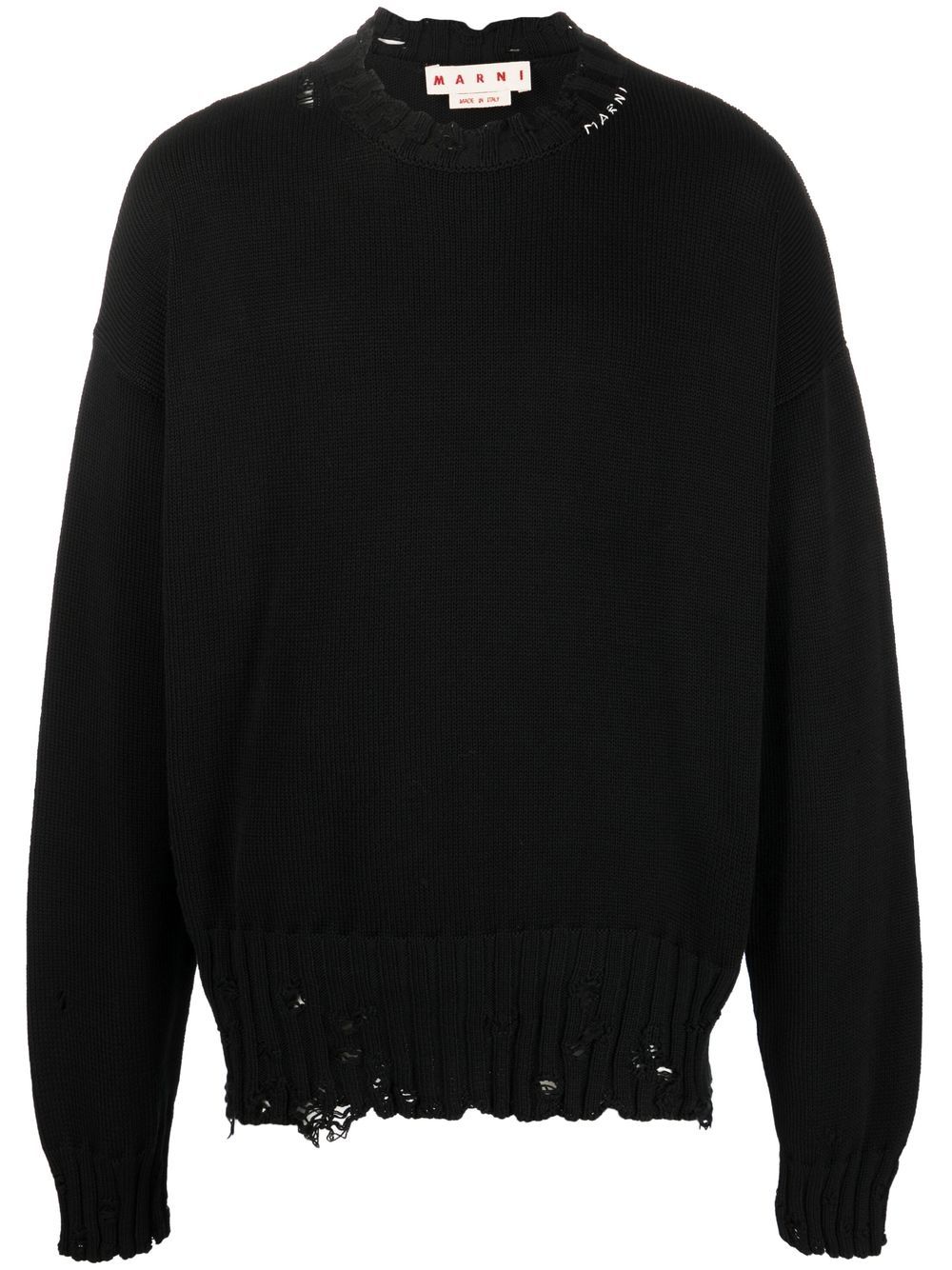 distress-knit detail jumper GCMG0210A0 UFC65200N99 MARNI 