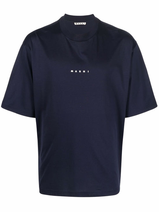 logo-print cotton T-shirt HUMU0223P1 USCS87LOB99 MARNI 