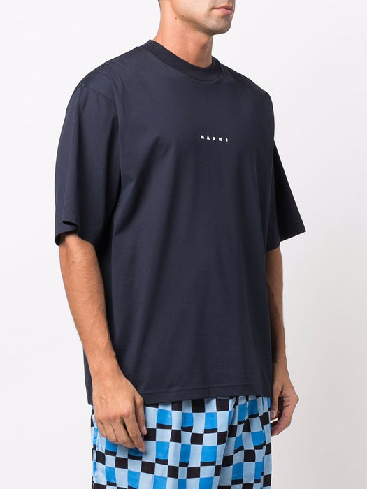 logo-print cotton T-shirt HUMU0223P1 USCS87LOB99 MARNI 