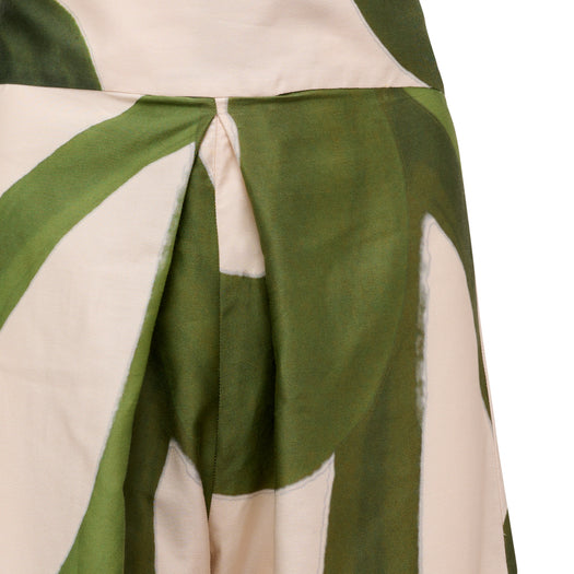 elaia wide leg trousers TRS-0000152 GREEN BEIGE THEMIS Z 