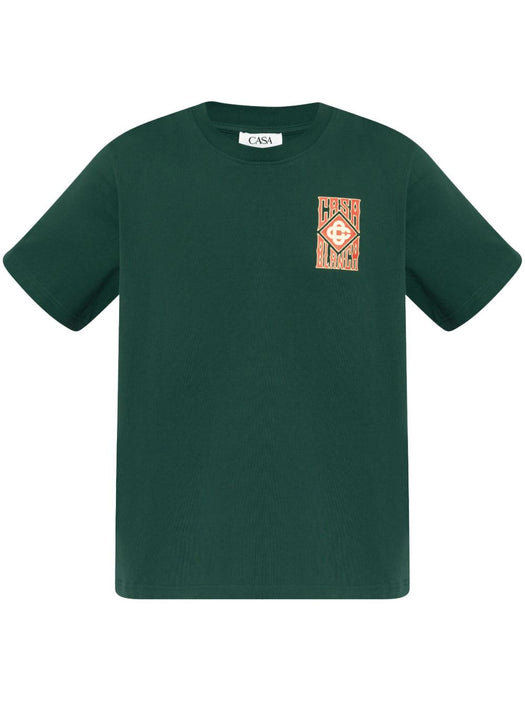 logo-print T-shirt MS25-JTS-001-06 GOTHIC STACKED LOGO CASABLANCA 