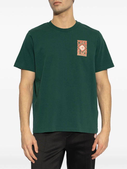 logo-print T-shirt MS25-JTS-001-06 GOTHIC STACKED LOGO CASABLANCA 