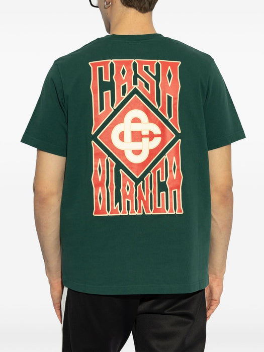 logo-print T-shirt MS25-JTS-001-06 GOTHIC STACKED LOGO CASABLANCA 