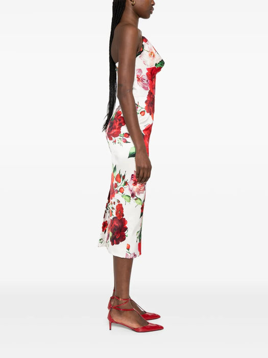 rose-print midi dress F6TURT FSIB4HA5PD DOLCE & GABBANA 