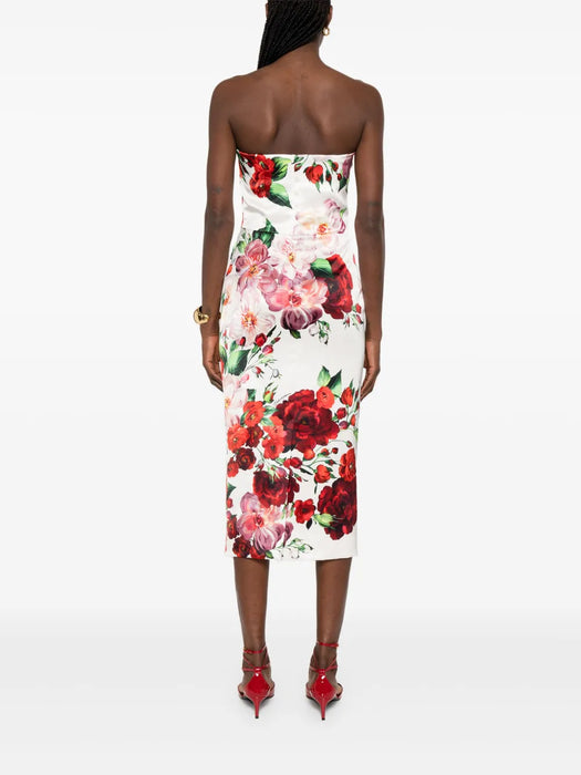 rose-print midi dress F6TURT FSIB4HA5PD DOLCE & GABBANA 