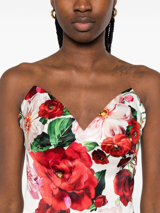 rose-print midi dress F6TURT FSIB4HA5PD DOLCE & GABBANA 