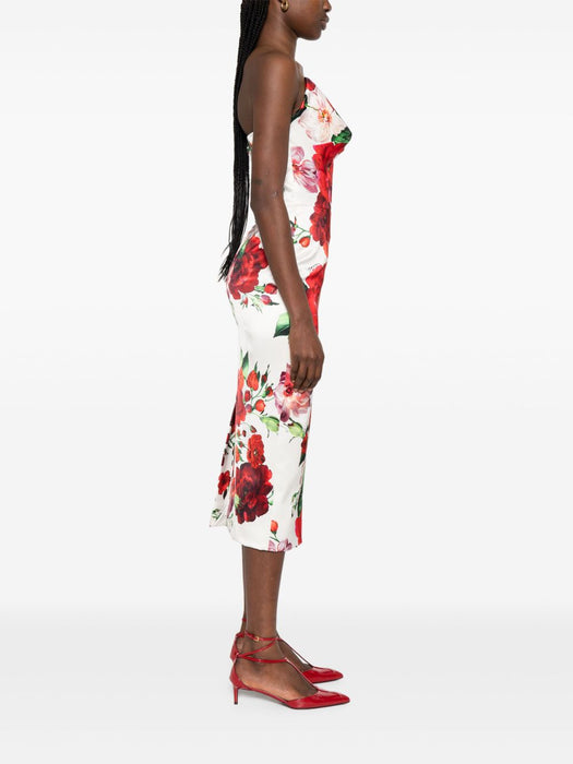 rose-print midi dress F6TURT FSIB4HA5PD DOLCE & GABBANA 