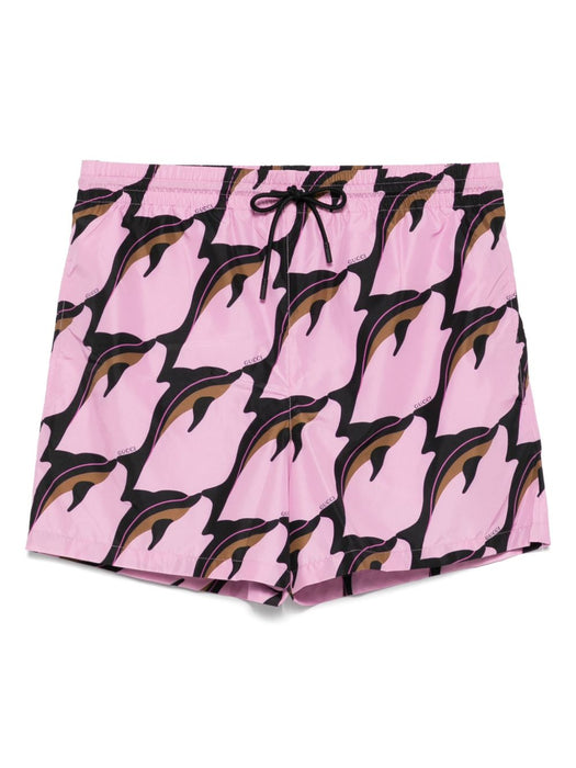 dolphin-print swim shorts 787899 XHAKD5046 GUCCI 