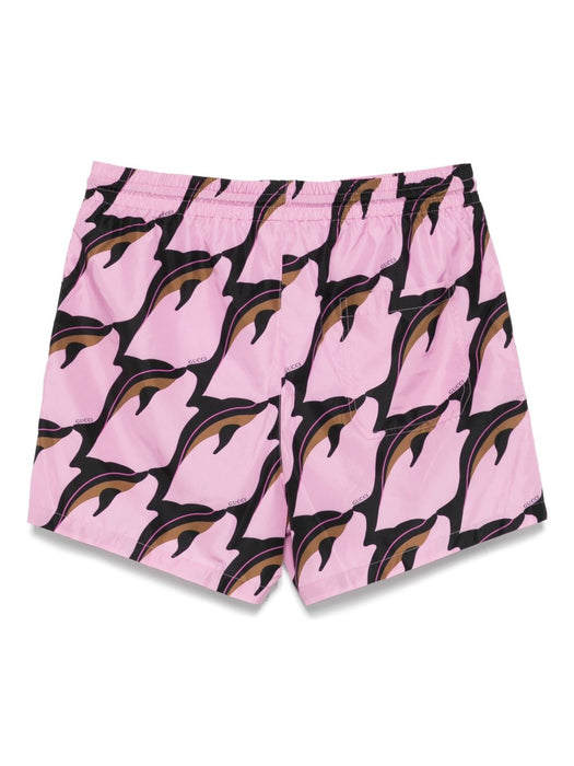 dolphin-print swim shorts 787899 XHAKD5046 GUCCI 
