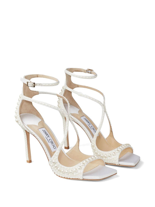 JIMMY CHOO AZIA 95 WOZWHITE/WHITE