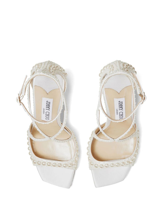 JIMMY CHOO AZIA 95 WOZWHITE/WHITE