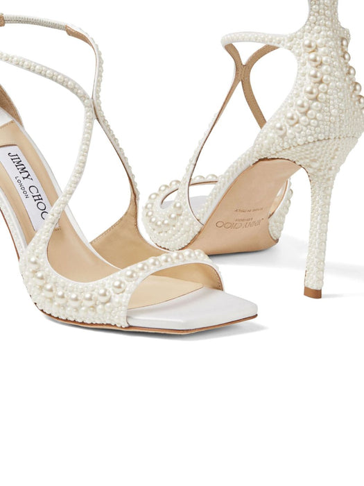 JIMMY CHOO AZIA 95 WOZWHITE/WHITE