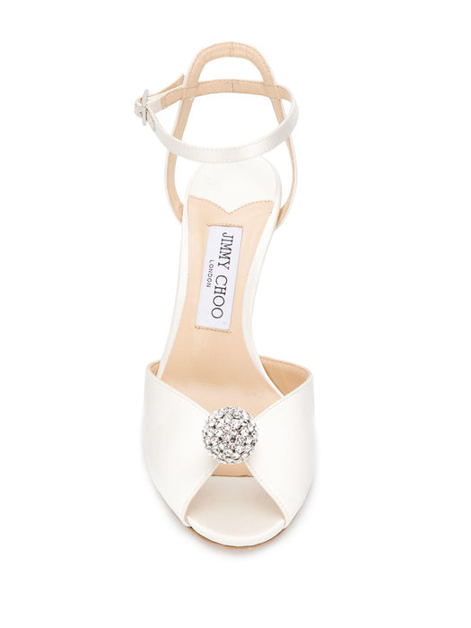 JIMMY CHOO SACORA 85 WCZIVORY/CRYSTAL