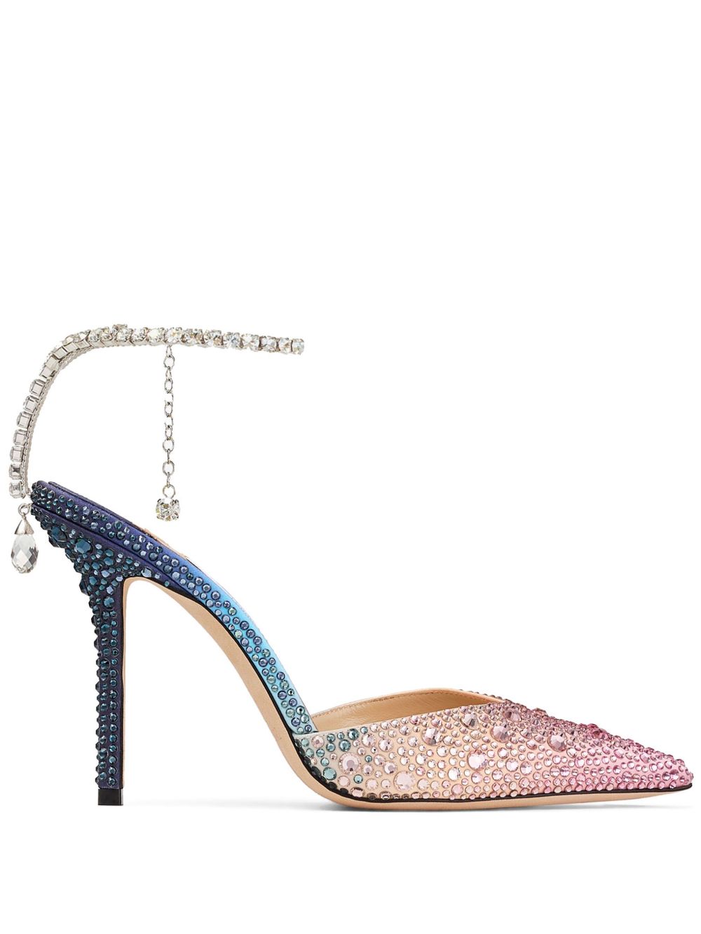 JIMMY CHOO SAEDA 100 ZPJSUNRISE MIX/CRYSTAL