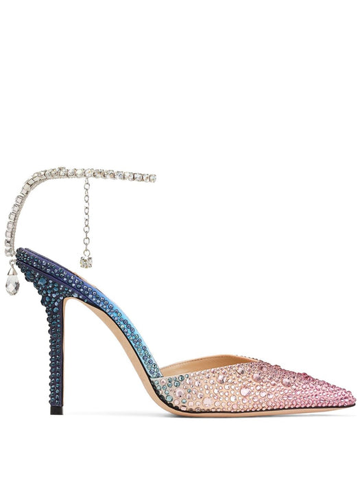 JIMMY CHOO SAEDA 100 ZPJSUNRISE MIX/CRYSTAL