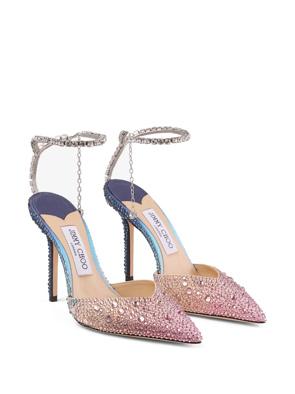 JIMMY CHOO SAEDA 100 ZPJSUNRISE MIX/CRYSTAL