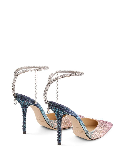 JIMMY CHOO SAEDA 100 ZPJSUNRISE MIX/CRYSTAL